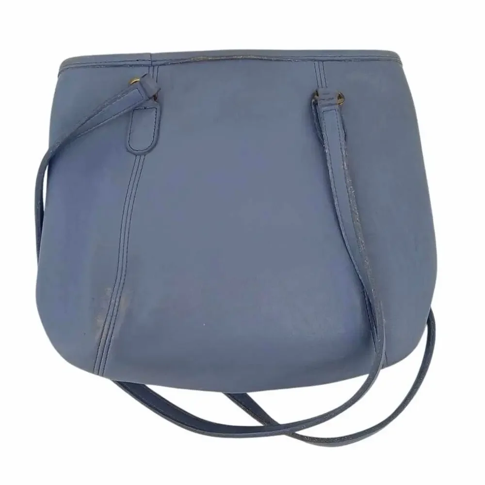 Coach, vintage periwinkle blue Leather shoulder bag - Picture 4 of 6